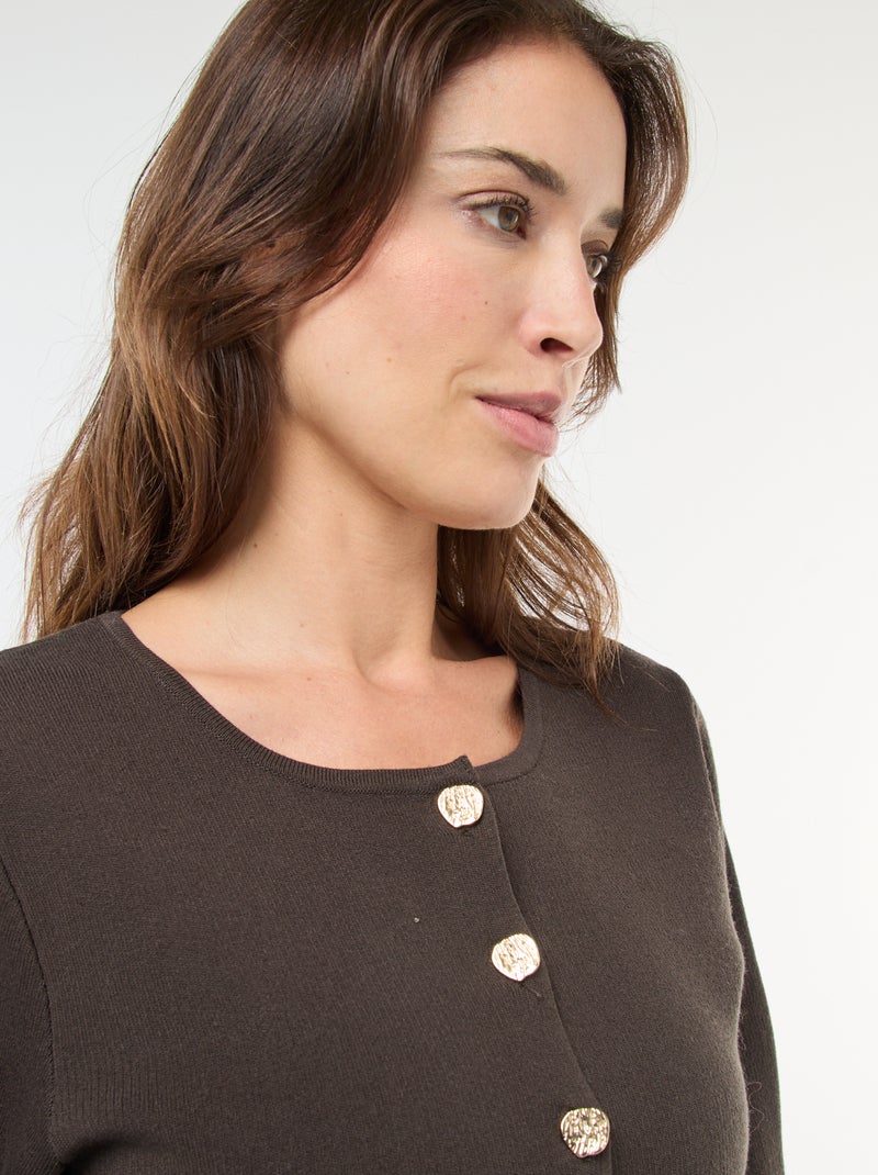 Gilet con bottoni dorati Nero - Kiabi