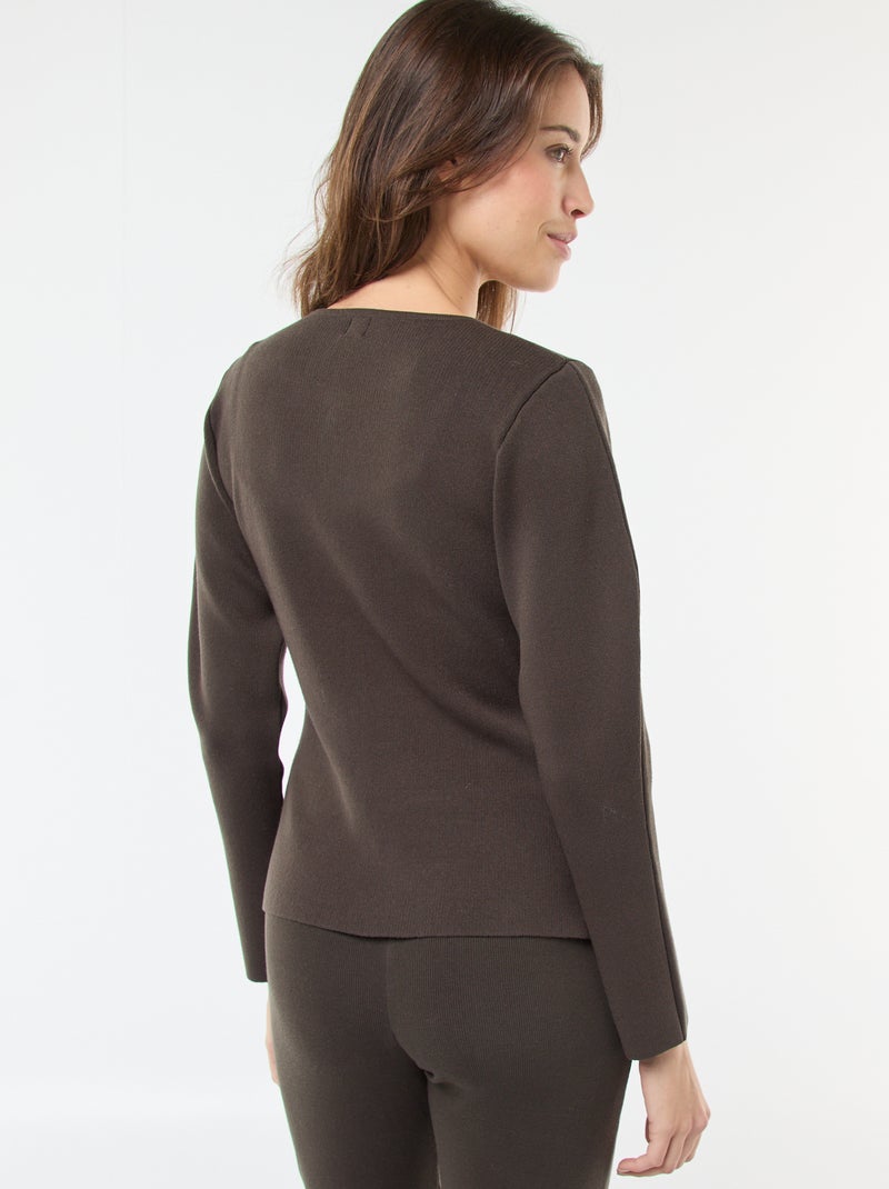 Gilet con bottoni dorati Nero - Kiabi