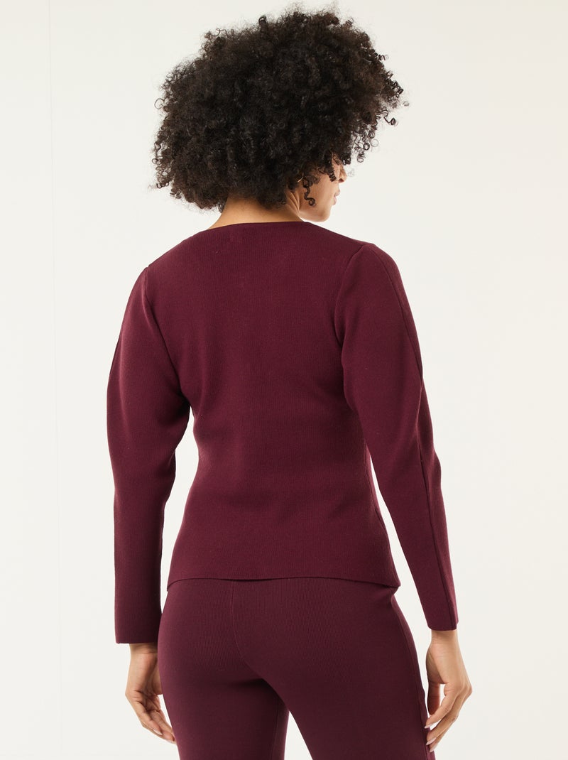 Gilet con bottoni dorati Rosso - Kiabi