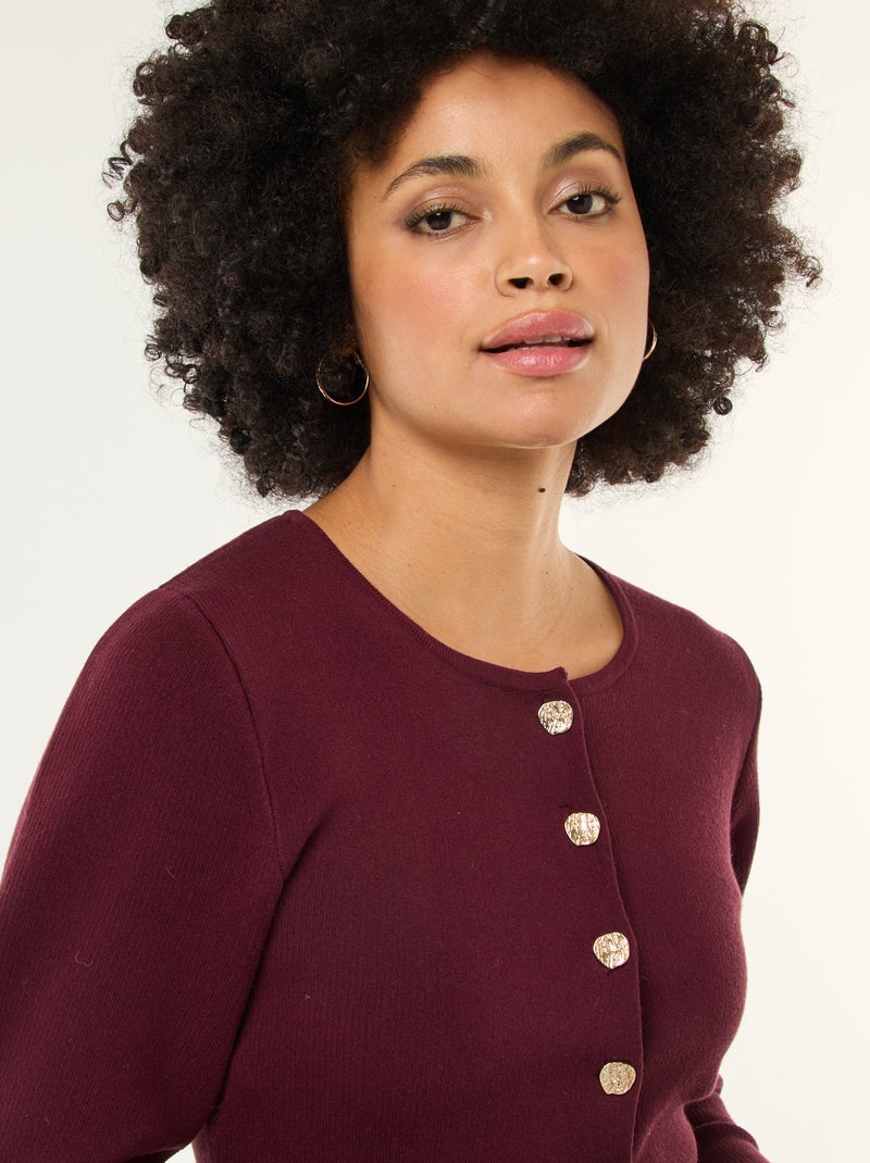 Gilet con bottoni dorati Rosso - Kiabi