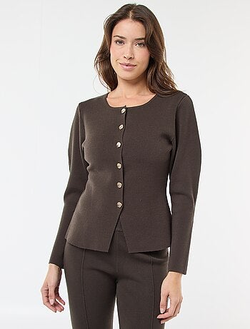 Gilet con bottoni dorati