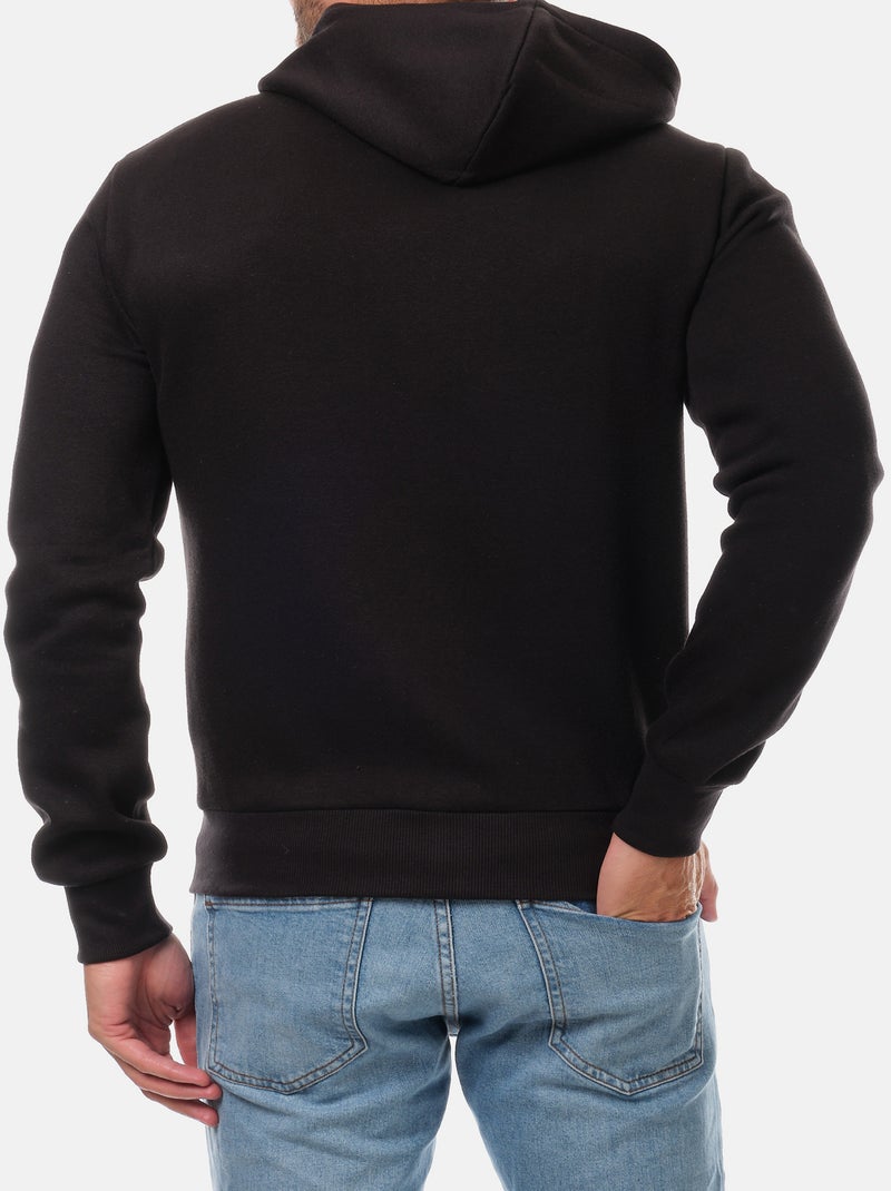 Gilet con cappuccio e cerniera Nero - Kiabi