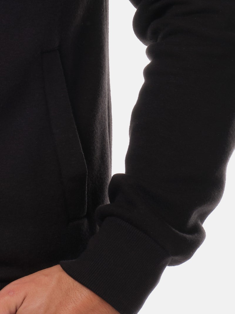 Gilet con cappuccio e cerniera Nero - Kiabi