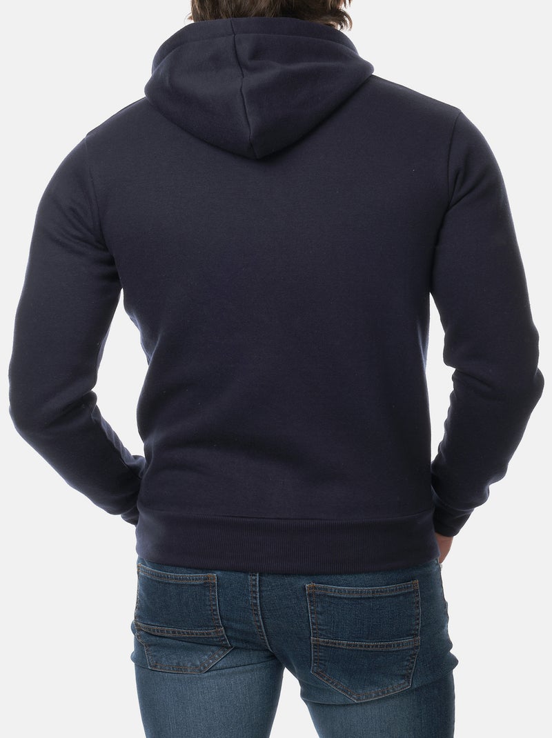 Gilet con cappuccio e zip Blu marino - Kiabi