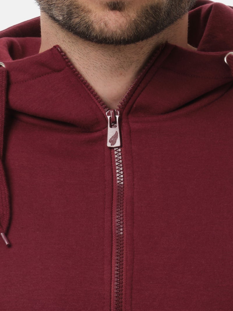 Gilet con cappuccio e zip Bordeaux - Kiabi