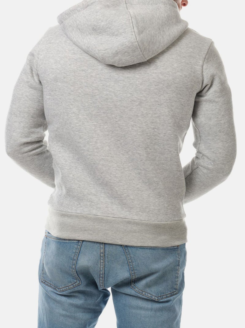 Gilet con cappuccio e zip Grigio - Kiabi