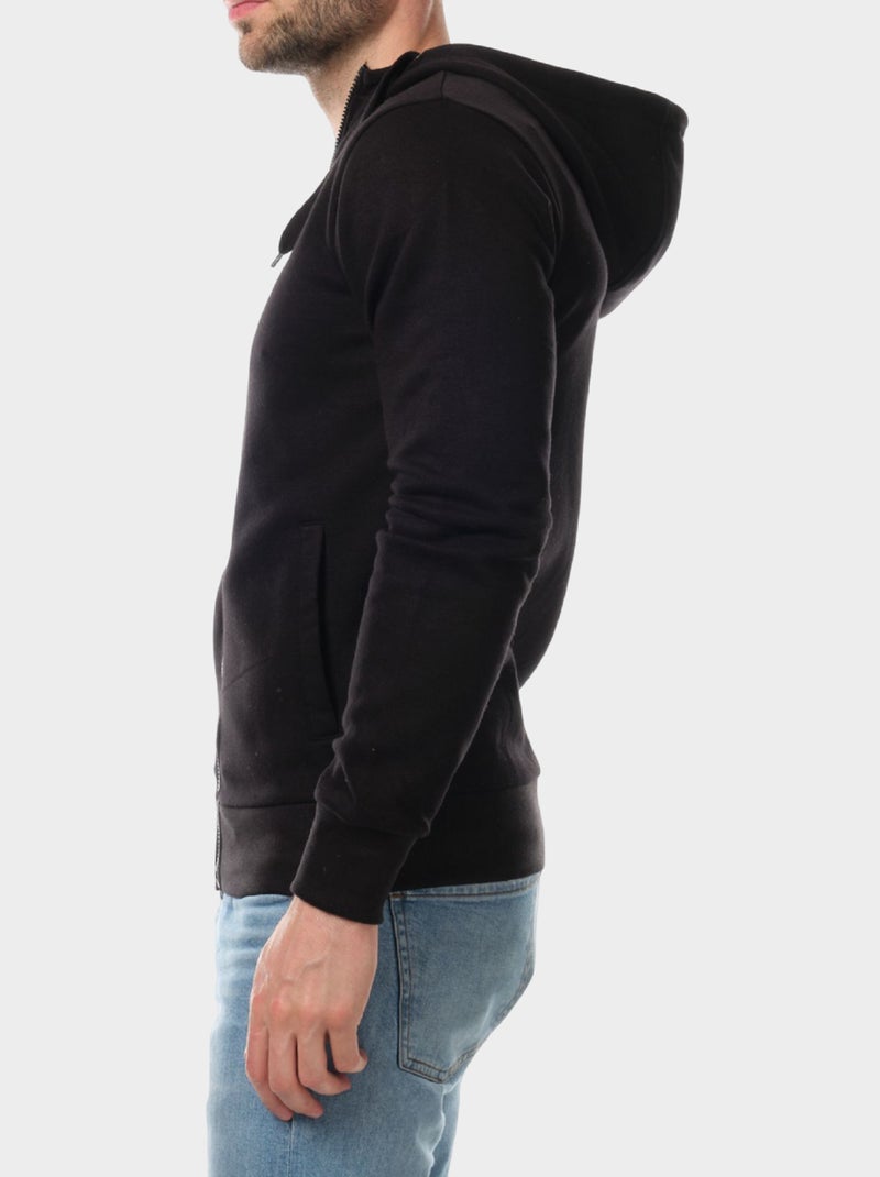 Gilet con cappuccio e zip Nero - Kiabi