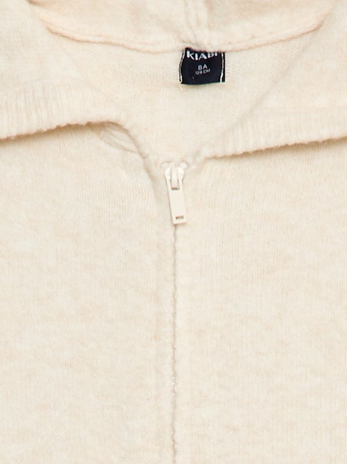 Gilet con cappuccio in maglia mélange - Kiabi