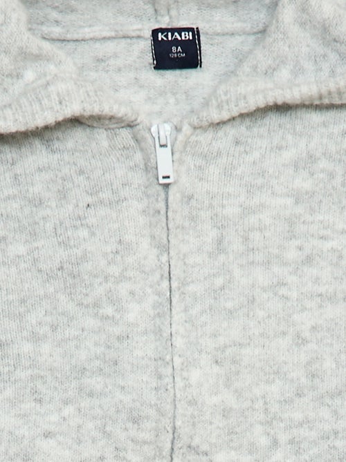 Gilet con cappuccio in maglia mélange - Kiabi