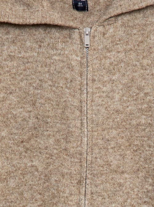 Gilet con cappuccio in maglia mélange - Kiabi