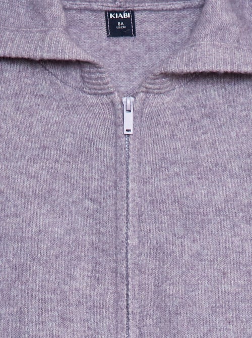 Gilet con cappuccio in maglia mélange - Kiabi