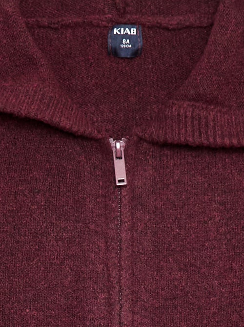 Gilet con cappuccio in maglia mélange - Kiabi