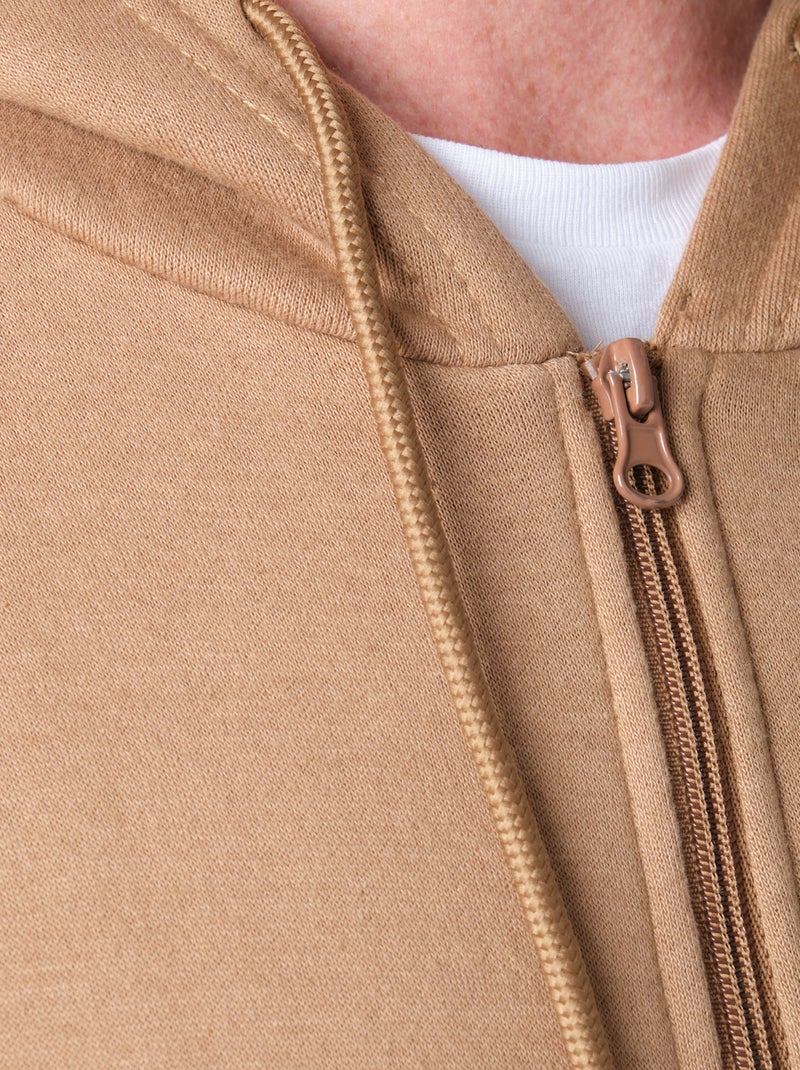 Gilet con cappuccio Tortora - Kiabi