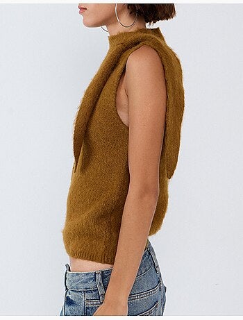Gilet con collare, mo fashion