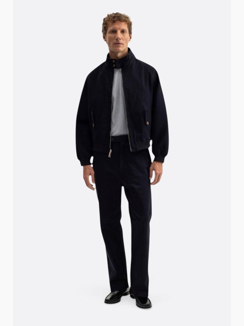 Gilet con collo alla coreana giesto Blu marino - Kiabi