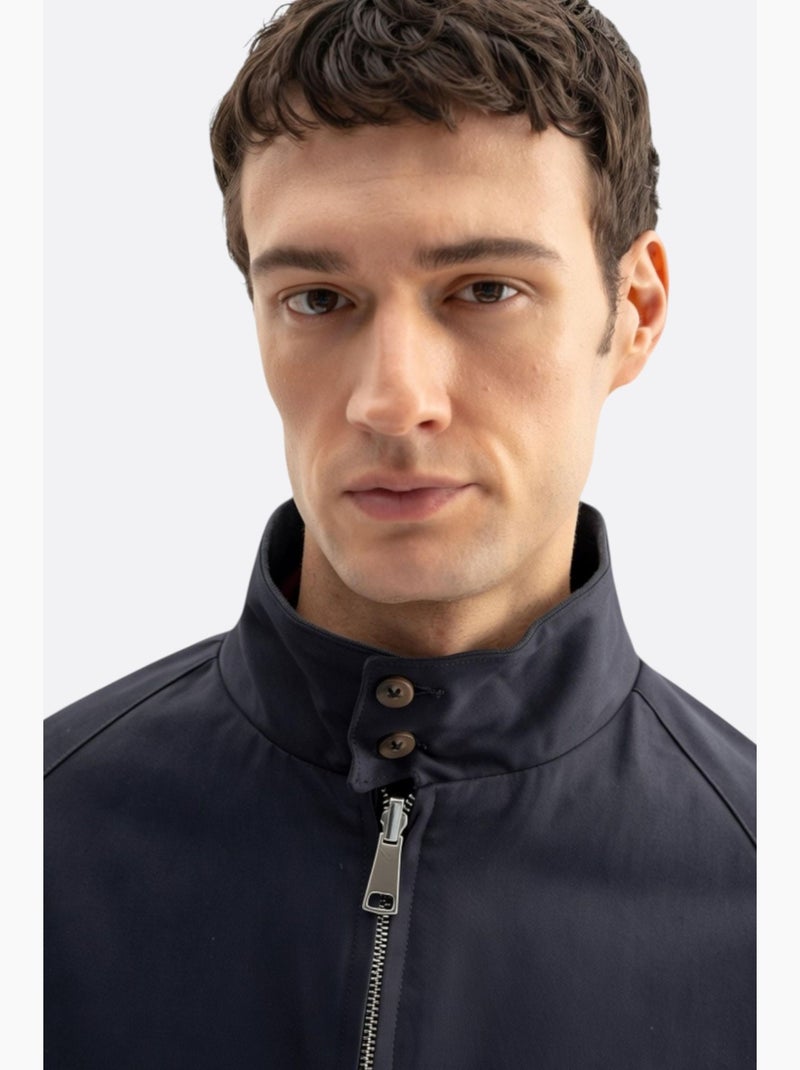 Gilet con collo alla coreana giesto Blu marino - Kiabi