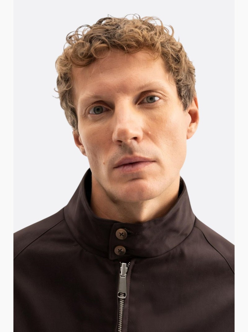 Gilet con collo da giacca e zip giesto Marrone cioccolato - Kiabi