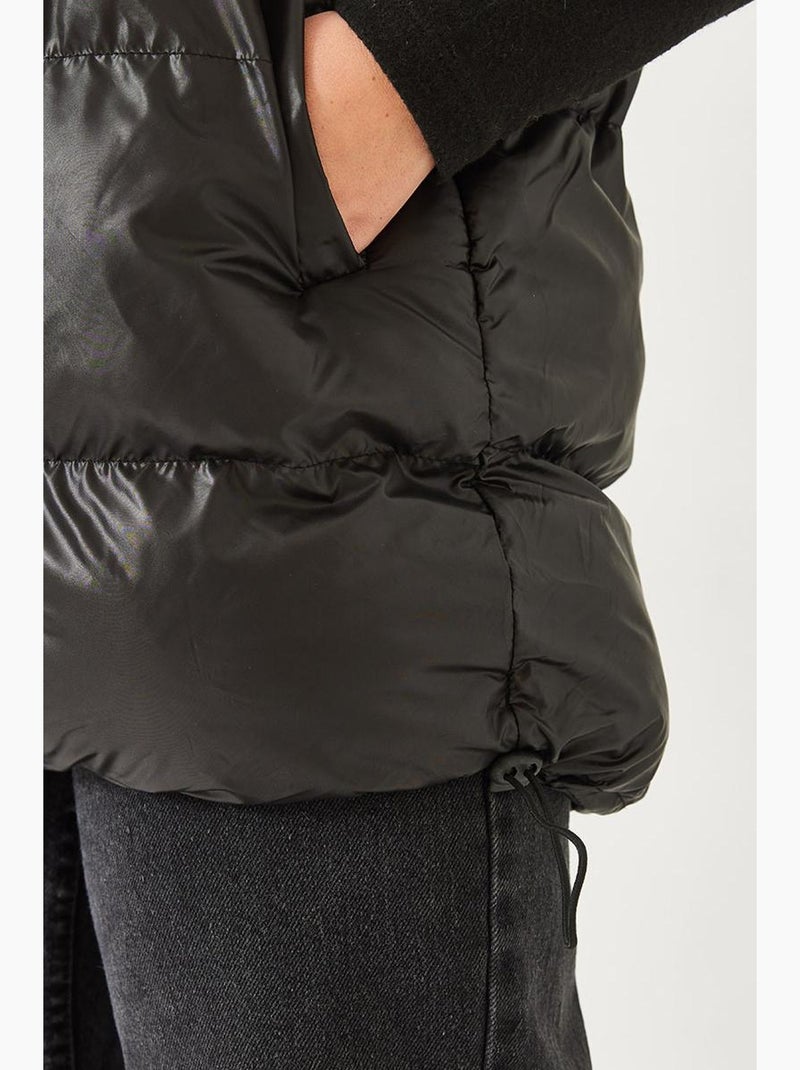 Gilet con doppia tasca con cerniera lucci Nero - Kiabi