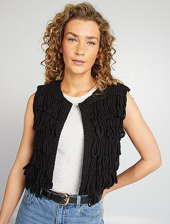 Gilet con frange