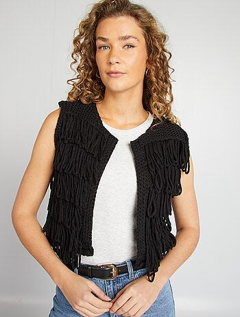 Gilet con frange