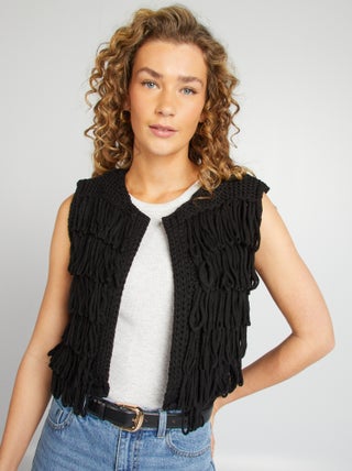Gilet con frange