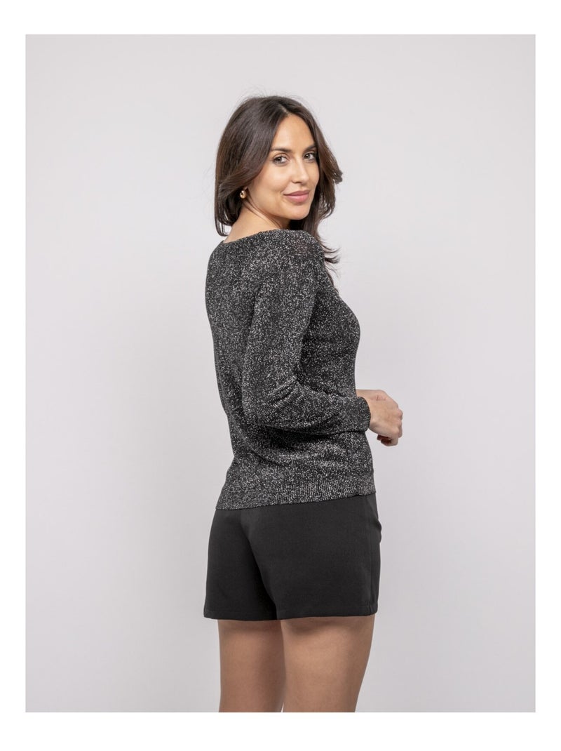 Gilet con lurex KEVEL Nero - Kiabi