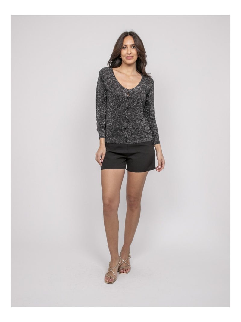 Gilet con lurex KEVEL Nero - Kiabi