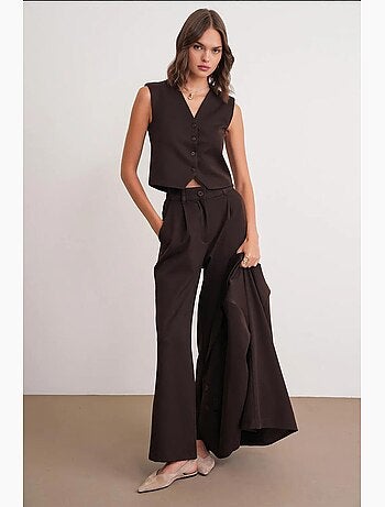 Gilet con scollo a v e bottoni mixray