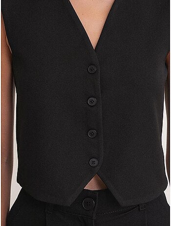 Gilet con scollo a v e bottoni mixray
