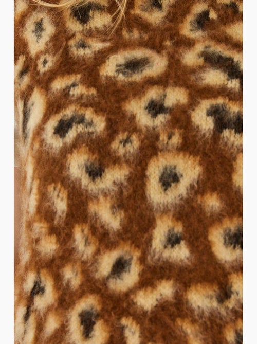 Gilet con stampa leopardata spazzolata lucci - Kiabi Gilet con stampa leopardata spazzolata lucci - Kiabi