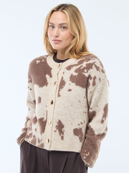 Gilet con stampa mucca - Kiabi