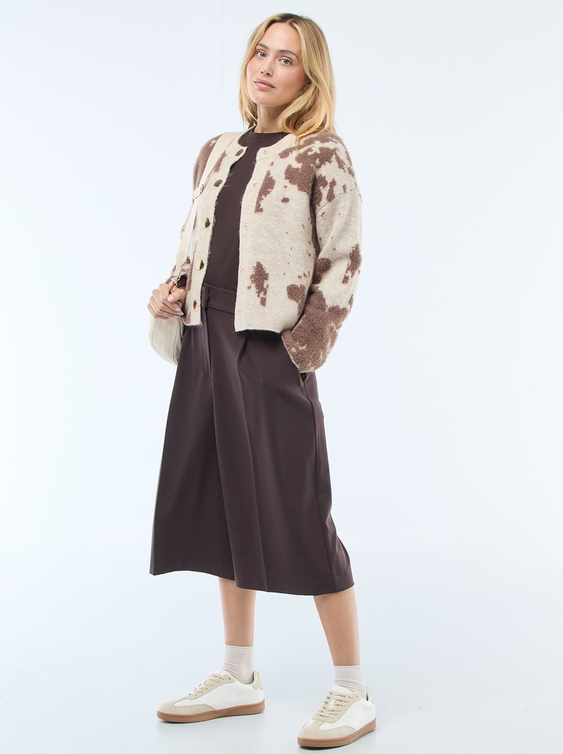 Gilet con stampa mucca Marrone - Kiabi