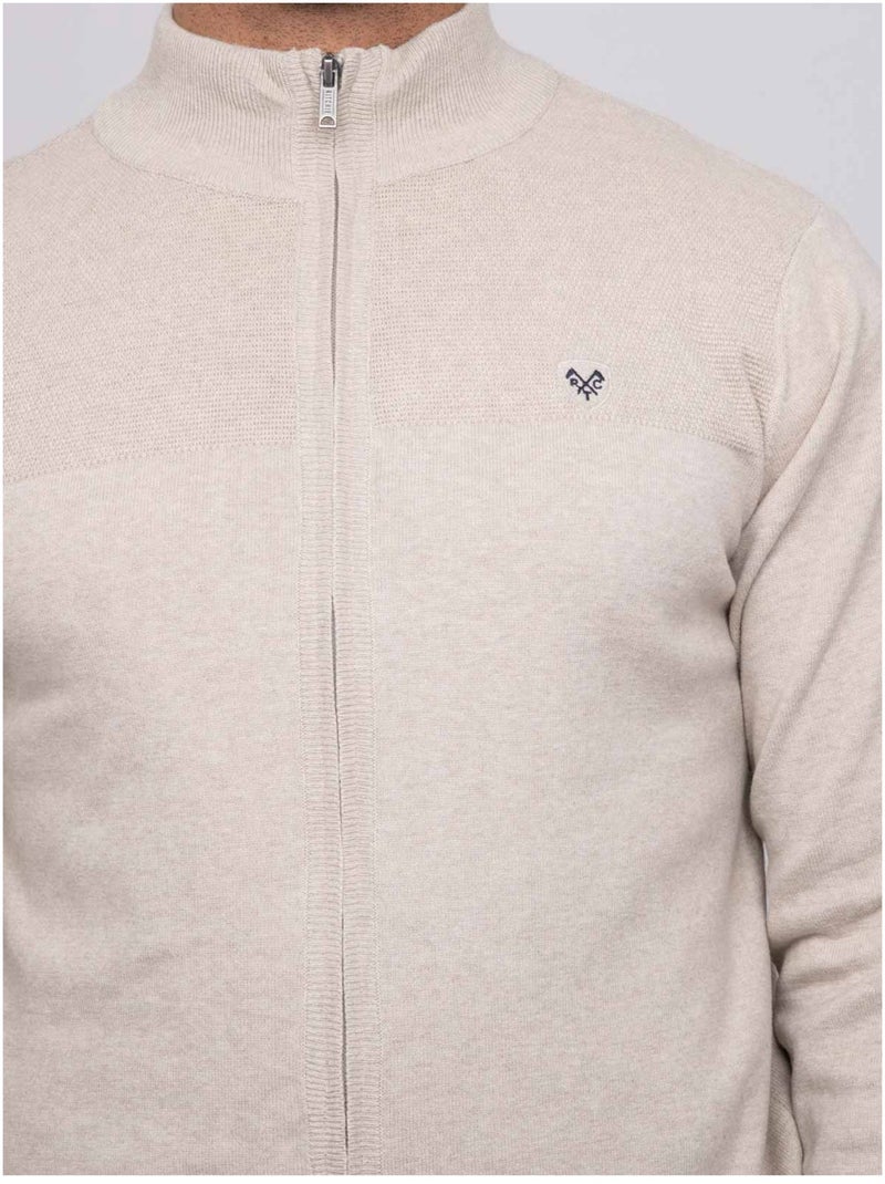 Gilet con zip AMOULIN Beige - Kiabi