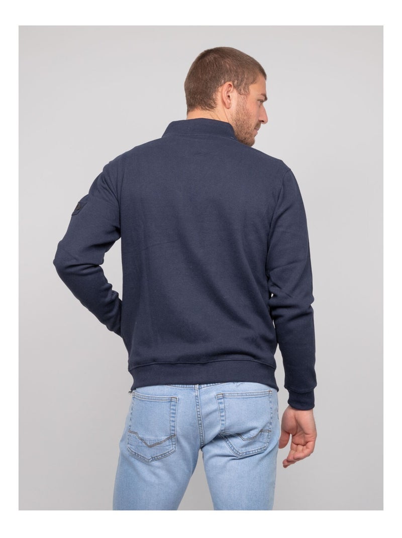 Gilet con zip cotone WALIVIO Blu marino - Kiabi