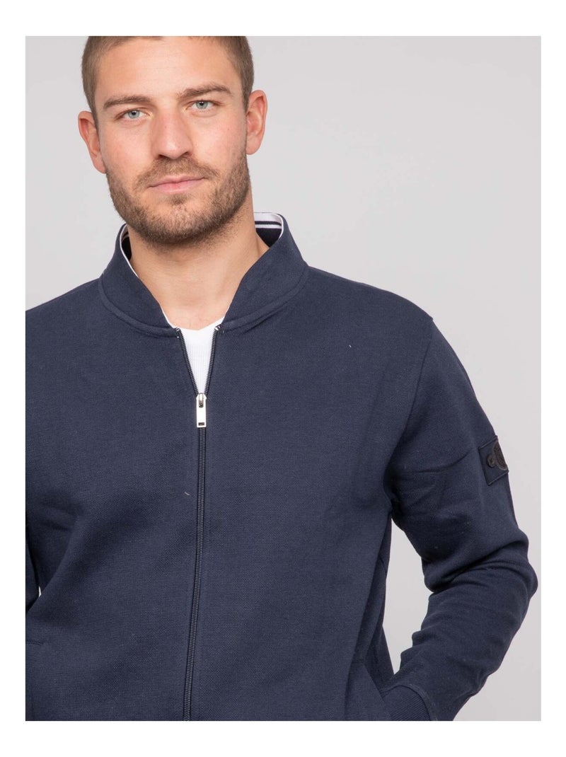 Gilet con zip cotone WALIVIO Blu marino - Kiabi