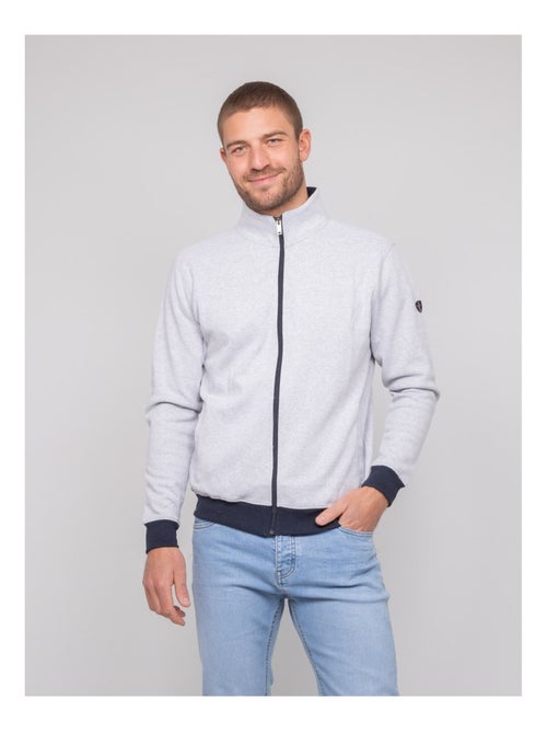 Gilet con zip cotone WISLAND - Kiabi