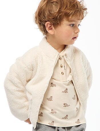 Gilet zippato effetto montone
