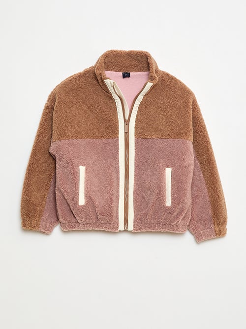 Gilet con zip effetto montone - Kiabi