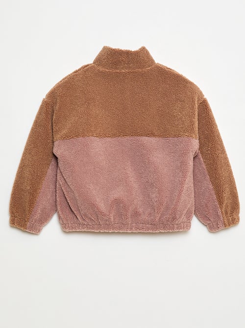 Gilet con zip effetto montone - Kiabi