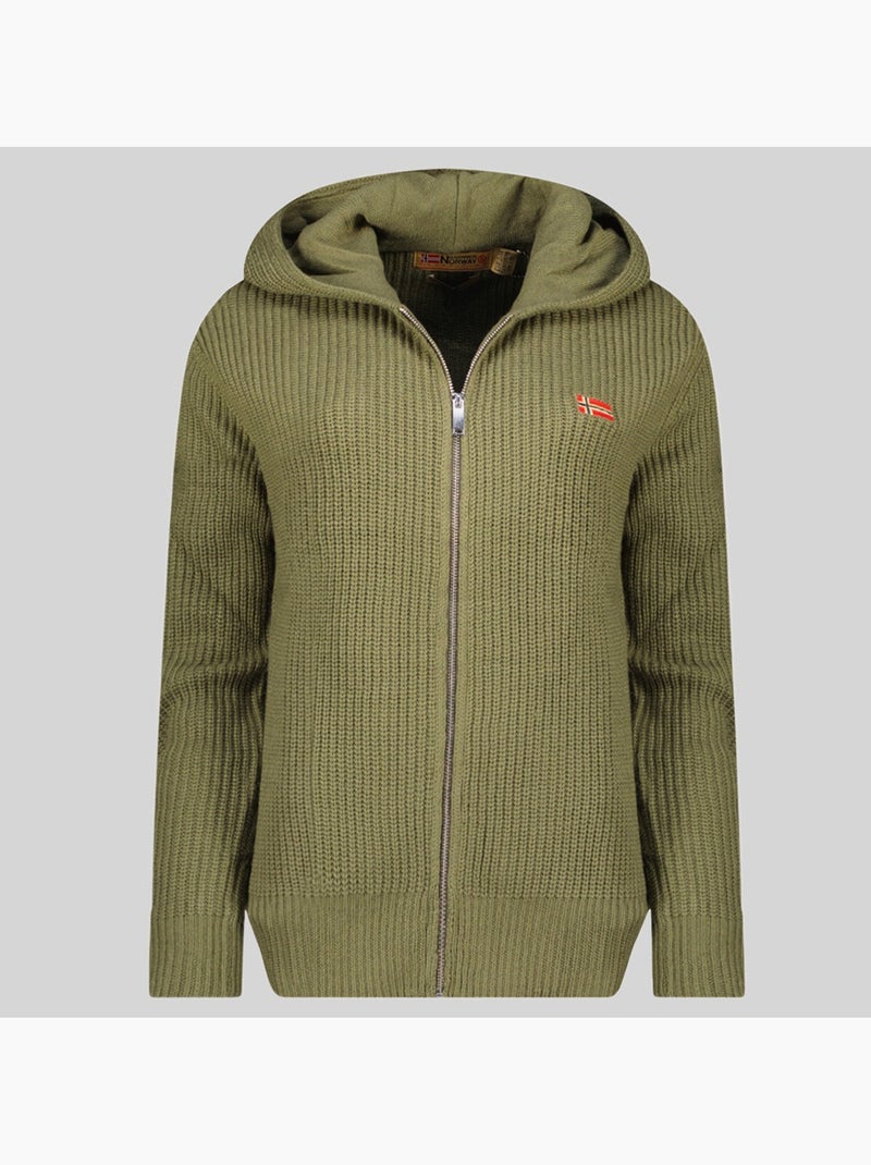 Gilet con zip flexibus – geographical norway Verde oliva - Kiabi