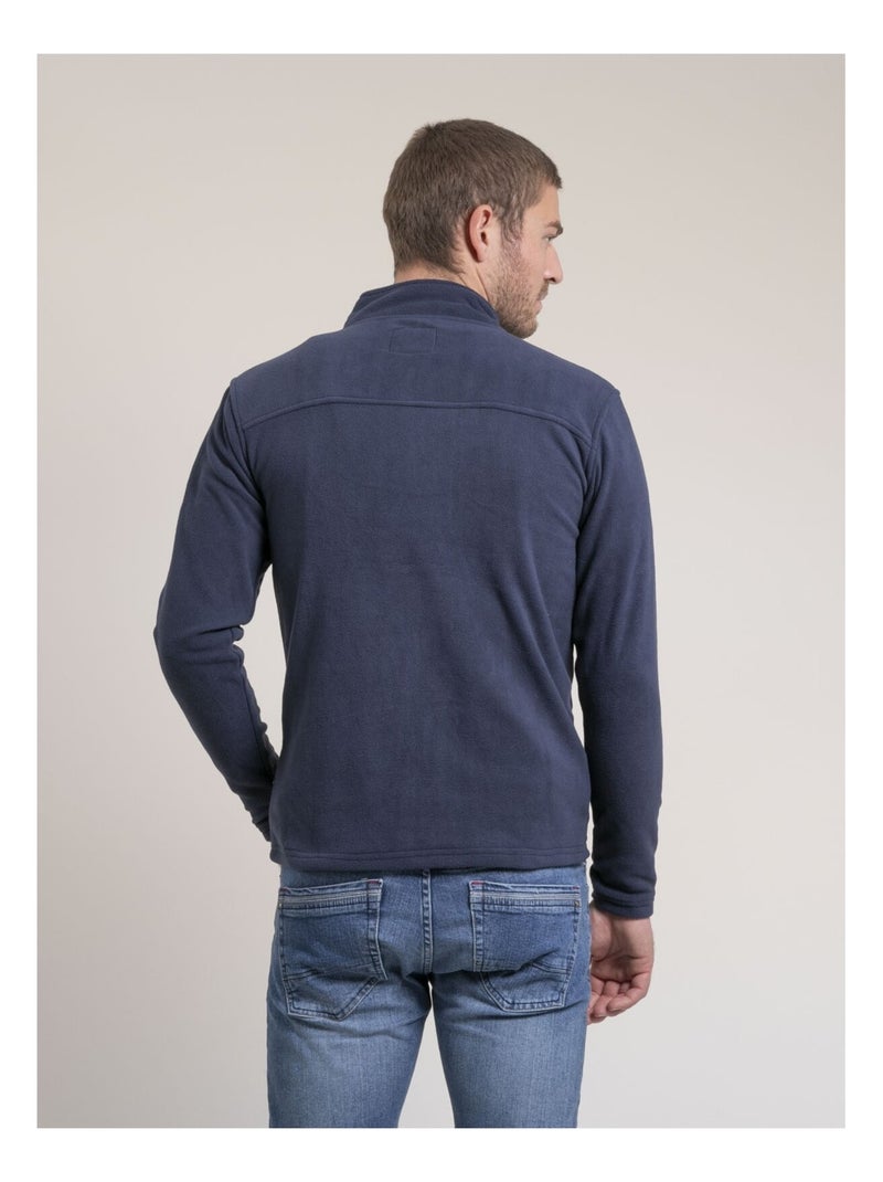 Gilet con zip in pile WECATLON Blu marino - Kiabi