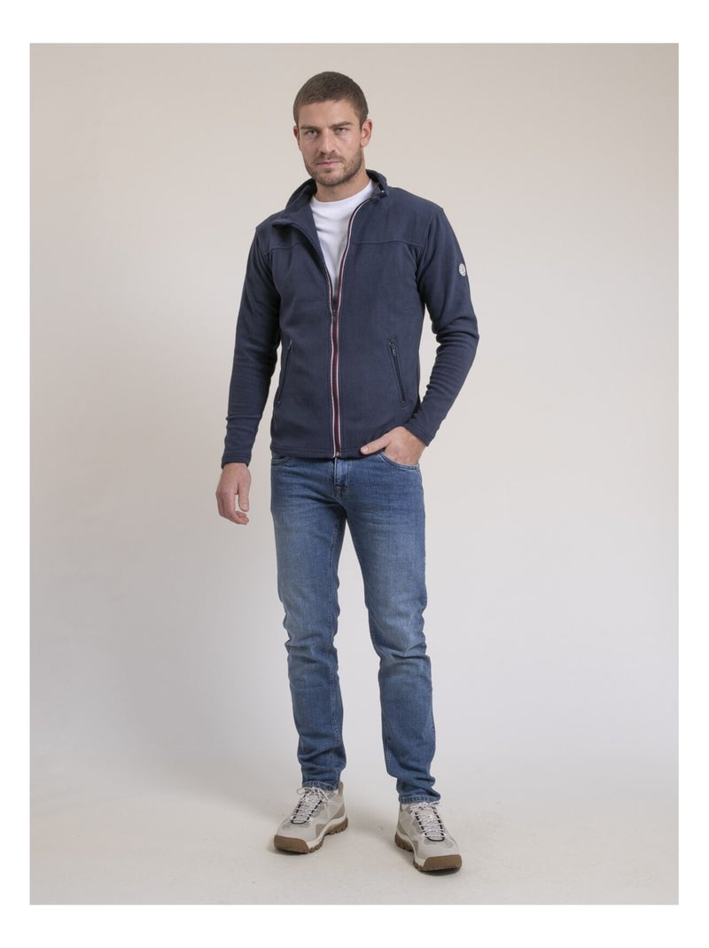 Gilet con zip in pile WECATLON Blu marino - Kiabi