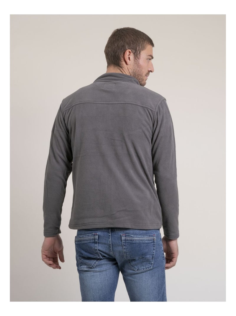Gilet con zip in pile WECATLON Grigio - Kiabi