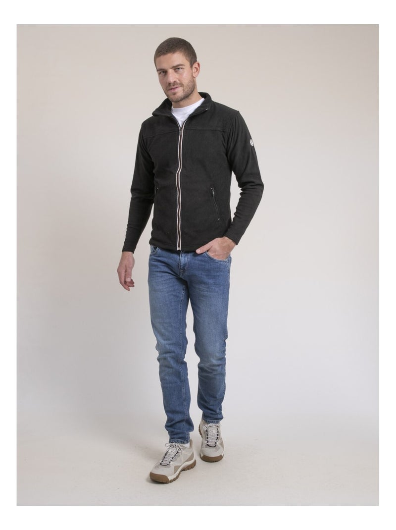 Gilet con zip in pile WECATLON Nero - Kiabi