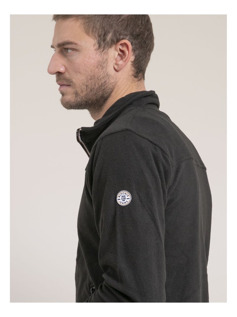 Gilet con zip in pile WECATLON Nero - Kiabi