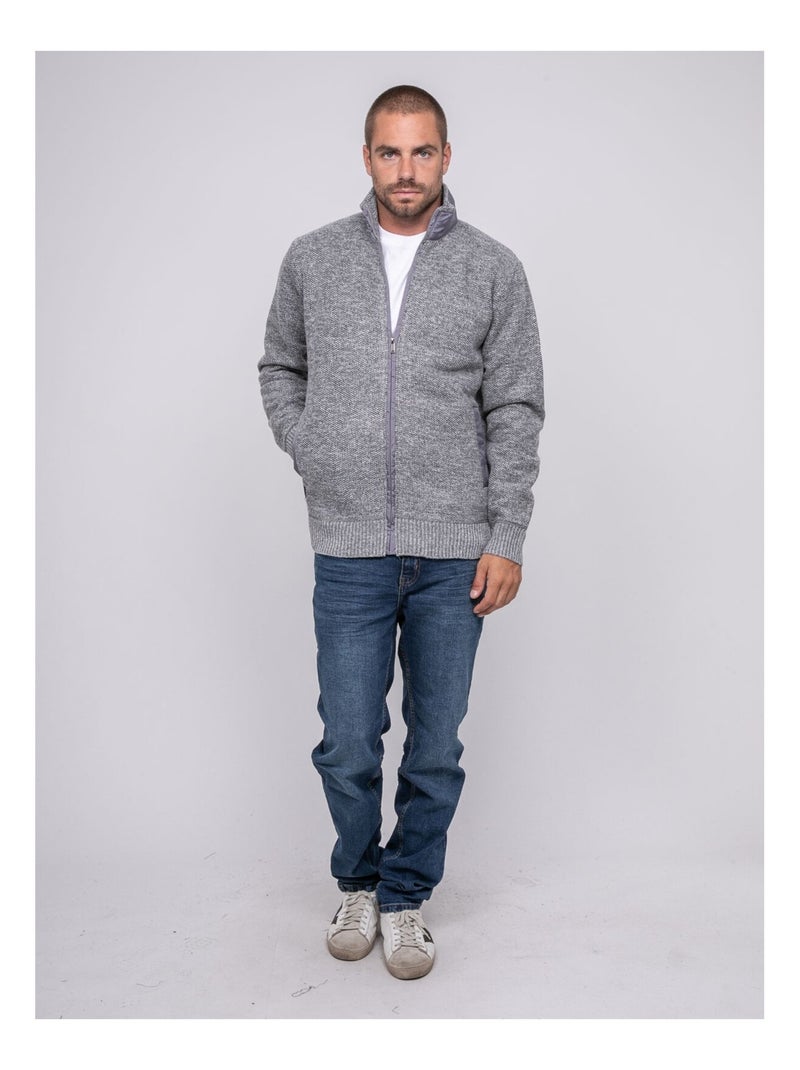 Gilet con zip LAMILLE Grigio antracite - Kiabi
