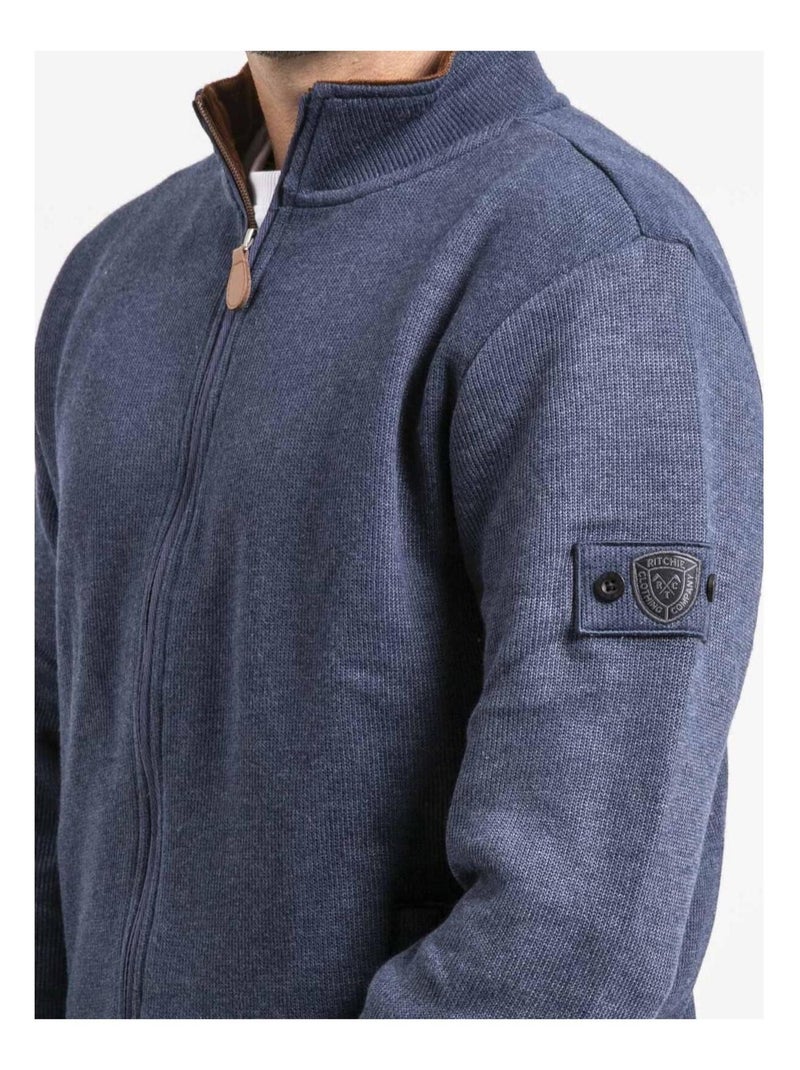 Gilet con zip WILFOX Blu marino - Kiabi