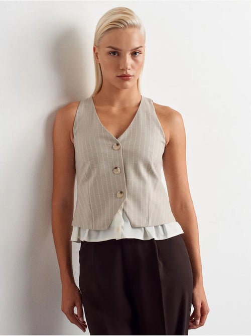 Gilet corto a righe dilvin - Kiabi Gilet corto a righe dilvin - Kiabi