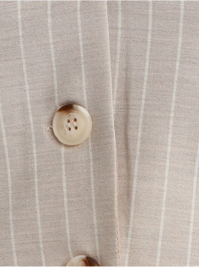 Gilet corto a righe dilvin Beige argilla - Kiabi