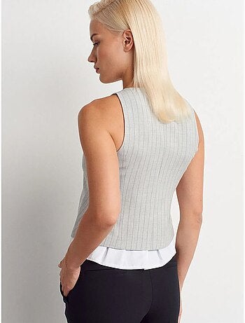 Gilet corto a righe dilvin